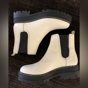 Marc Fisher White Boots Size 9
